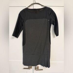 Penny Black and Gray Long Sleeve Dress